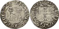 Johanniter auf Rhodos Asper (= 1/2 Gigliato) o.J. Hélion de Villeneuve 1319-1346 Leicht korrodiert, VF+