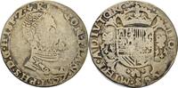 Niederlande-Flandern 1/5 Écu Philippe 1572. Philipp II. von Spanien 1556-1598 VF-