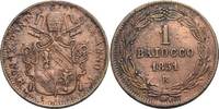 Italien-Kirchenstaat/Vatikanstadt Baiocco 1851, Pius IX. 1846-1878 VF-EF
