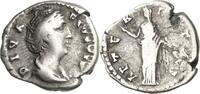 Kaiserzeit Denar 141, Faustina maior, Gemahlin des Antoninus Pius + 141 Winz. Schrötlingsriss, VF