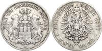 Hamburg 2 Mark 1877 F-VF