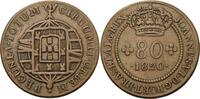 Mosambique 80 Reis 1820. Joao VI. 1816-1826 VF+