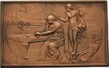 Jugendstil Bronzeplakette o.J. Flecke, EF