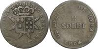 Italien-Florenz 2 Soldi 1804, Carl Ludwig und Maria Louisa 1803-1807 VF-