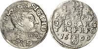 Polen 3 Gröscher 1600, Sigismund III. Wasa 1587-1632 VF-EF