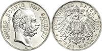 Sachsen 2 Mark 1904 Georg 1902-1904 Av. Min. Berieben, UNC- / prägefrisch