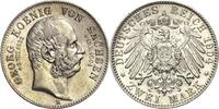 Sachsen 2 Mark 1904 Georg 1902-1904 Fast vorzüglich / vorzüglich