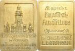 Leipzig Vergoldete Silberplakette -