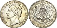 Sachsen-Kurlinie ab 1547 (Albertiner) Doppeltaler 1861, Johann 1854-1873 Av. Leicht berieben, sehr schön / VF-EF