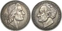 Silbermedaillen o.J. (1959) Personenmedaillen Goethe, Johann Wolfgang und Friedrich Schiller Mattiert, kleine Randfehler, prägefrisch-