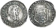 Sachsen-Kurlinie ab 1547 (Albertiner) 1/3 Taler 1673, Johann Georg II. 1656-1680 VF