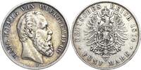 Württemberg 5 Mark Karl 1864-1891 -