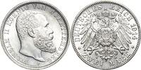 Württemberg 2 Mark Wilhelm II. 1891-1918 -