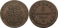 Italien-Kirchenstaat/Vatikanstadt 5 Baiocchi Pius IX. 1846-1878 -