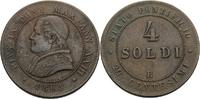 Italien-Kirchenstaat/Vatikanstadt 4 Soldi 1868, Pius IX. 1846-1878 VF