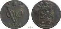 Nederland duit Verenigde Oost-Indische Compagnie, Provincie Holland, Dordrecht, zeer zeldzaam, -