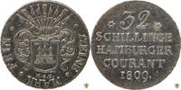 Hansestadt Hamburg 32 Schillinge 1809 HSK Stadtwappen vorzüglich 150,00 EUR130,00 EUR  Excl. 5,80 EUR Verzending