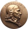 Personenmedaillen Einseitige Bronzegussmedaille Corneille, Pierre *1606, +1684, französischer Dramatiker. -