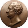 Personenmedaillen Einseitige Bronzemedaille Goethe, Johann Wolfgang von *1749 Frankfurt, +1832. -
