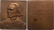 Musiker Bronzeplakette Liszt, Franz +1811 Raiding/Burgenland, +1886 Bayreuth, ungarisch-deutscher Komponist und Pianist. -