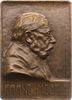 Musiker Einseitige Bronzeplakette Mögele, Franz *1834 Wien +1907, Komponist. -