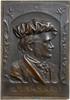 Musiker Einseitige Bronzegussplakette Wagner, Richard *1813 Leipzig, +1883 Venedig. -
