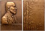 Chemie Bronzeplakette Haller, Albin *1849 Felleringen / Elsass, +1925 Paris, Professor für organische Chemie in Nancy und Paris. -