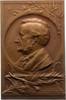 Musiker Einseitige Bronzeplakette Wagner, Richard *1813 Leipzig, +1883 Venedig. -