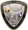 Luft- und Raumfahrt Versilberte, teilemaillierte Bronzeplakette -
