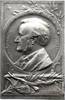 Musiker Einseitige, versilberte Bronzeplakette Wagner, Richard *1813 Leipzig, +1883 Venedig. -
