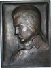 Musiker Einseitige Bronzegussplakette Mozart, Wolfgang Amadeus *1756 Salzburg, +1791 Wien. -