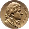 Musiker Einseitige Bronzemedaille Mozart, Wolfgang Amadeus *1756 Salzburg, +1791 Wien. -