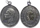 Baden-Durlach Tragbare, versilberte Bronzemedaille Friedrich II. 1907-1918. -