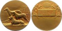 Tiere Vergoldete Bronzemedaille Hunde -