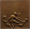 Kunstmedaillen Einseitige Bronzeplakette Schwartz, Stefan -