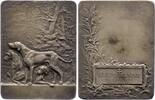 Jagdmedaillen Versilberte Bronzeplakette -
