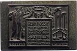 Süchteln, Stadt Einseitige Bronzeplakette 1914 Auf Stein montiert (winz. Randausbruch). Minimal b