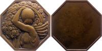 Kunstmedaillen Einseitige, achteckige Bronzeplakette Turin, Pierre -