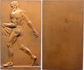 Kunstmedaillen Einseitige Bronzeplakette Hofner, Otto -