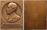 Medicina in nummis Einseitige Bronzeplakette Gussmann, Dr. Felix *1858 Markgrönningen, +1930 Stuttgart, Obermedizinalrat. -