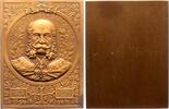 Brandenburg-Preußen Einseitige Bronzeplakette Wilhelm I. 1861-1888. -
