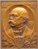 Personenmedaillen Einseitige Bronzeplakette Bismarck, Otto von, Deutscher Reichskanzler *1815 Schönhausen, +1898 Friedrichsruh. -