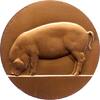 Tiere Einseitige Bronzemedaille Schweine -