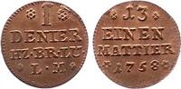 Braunschweig-Wolfenbüttel Cu Denier Karl I. 1735-1780. -