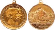 Hamburg-Stadt vergoldete Bronzemedaille -