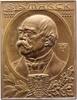 Personenmedaillen Einseitige Bronzeplakette Bismarck, Otto von, Deutscher Reichskanzler *1815 Schönhausen, +1898 Friedrichsruh. -