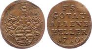 Sachsen-Gotha-Altenburg Cu-Heller Friedrich II. 1691-1732. -