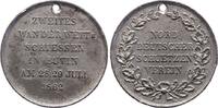 Schleswig-Eutin, Stadt Zinnmedaille 1862 Gelocht. VF