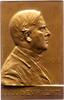 Personenmedaillen Einseitige Bronzeplakette Devrient, Max *1857, +1929, deutscher Schauspieler, Hofschauspieler in Wien. -