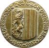 Sport Einseitige Bronzegussmedaille Fechten -